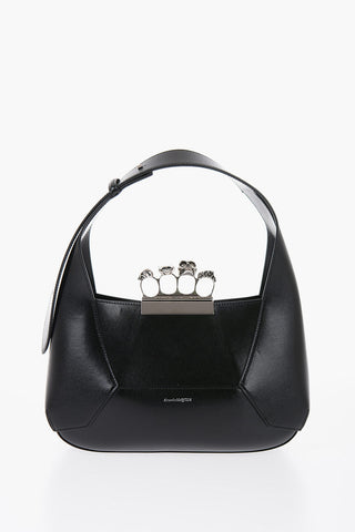 Saffiano Leather Hobo Bag with Jewellery Closure