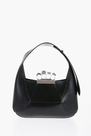 Saffiano Leather Hobo Bag with Jewellery Closure