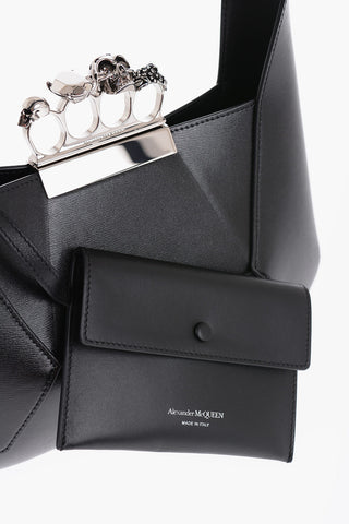 Saffiano Leather Hobo Bag with Jewellery Closure