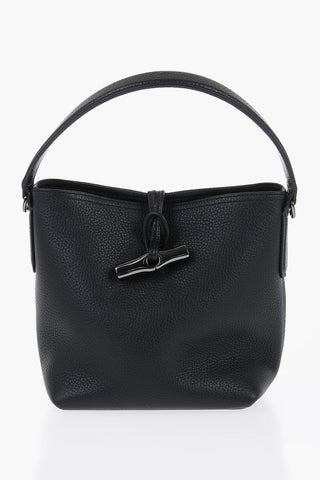 Grained Leather ROSEAU ESSENTIAL Bag with Removable Shoulder Strap