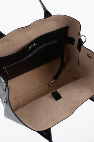 Leather ROSEAU Bag with Canvas Shoulder Strap