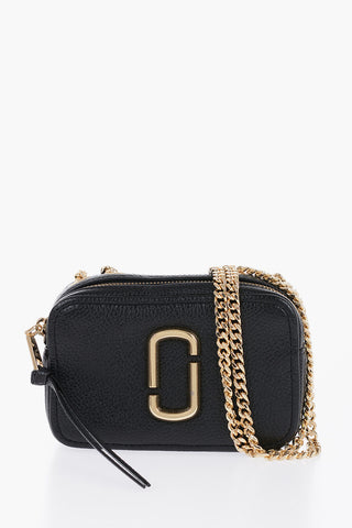 Grained Leather THE GLAM SHOT Bag with Chain
