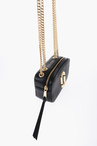 Grained Leather THE GLAM SHOT Bag with Chain