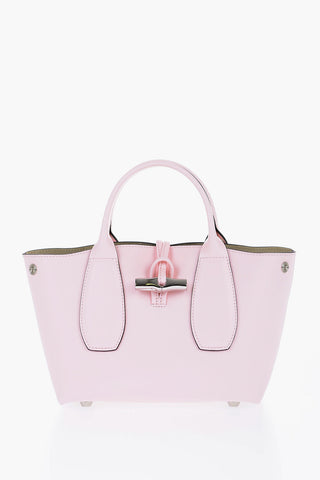 Leather ROSEAU Bag with Canvas Shoulder Strap