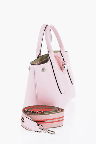 Leather ROSEAU Bag with Canvas Shoulder Strap