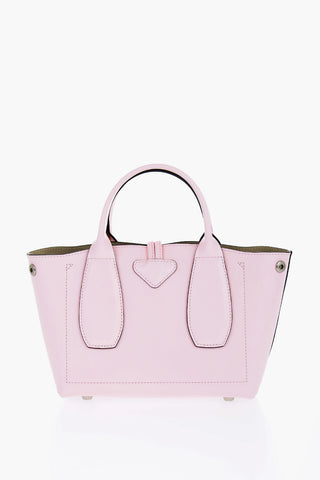 Leather ROSEAU Bag with Canvas Shoulder Strap