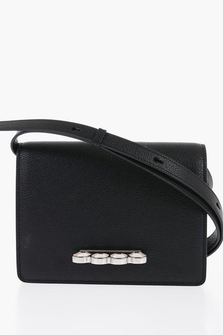 Borsa FOUR RING in Pelle Martellata con Tracolla Regolabile