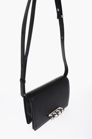 Borsa FOUR RING in Pelle Martellata con Tracolla Regolabile