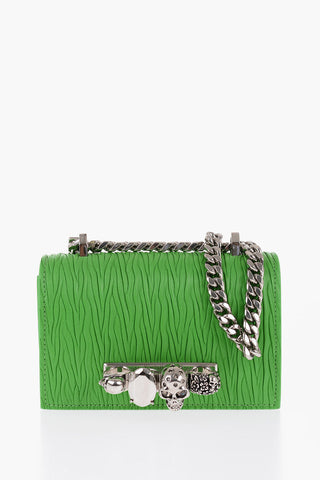 Borsa FOUR RING in Pelle Plissettata con Catena