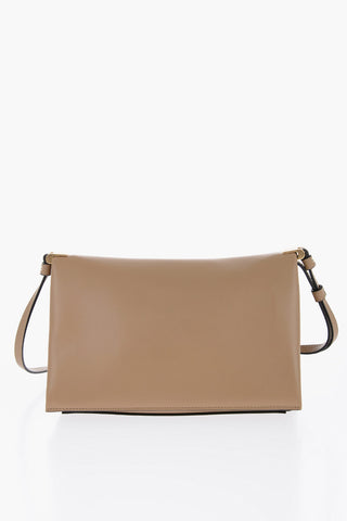 Leather UMA BAGUETTE Bag with Snap Closure