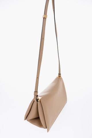 Leather UMA BAGUETTE Bag with Snap Closure
