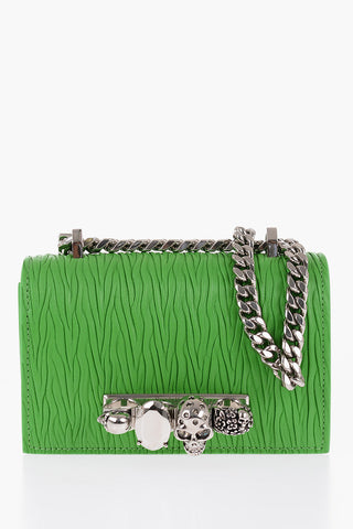 Borsa FOUR RING in Pelle Plissettata con Catena