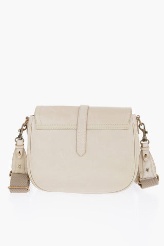 Leather SALLY Messenger Bag with Golden Buckle
