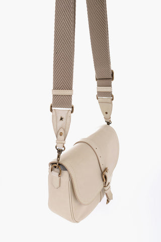 Leather SALLY Messenger Bag with Golden Buckle