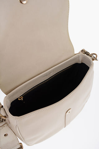 Leather SALLY Messenger Bag with Golden Buckle