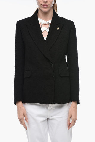 Double-breasted Tweed Cotton Blend Blazer