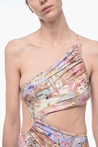 One Shoulder One-Piece Swimsuit with Cut-Out Details