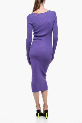 Kleid aus Rippstoff mit herzförmigem Ausschnitt