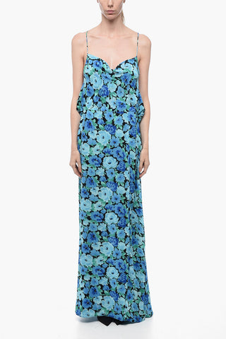 Abito Svasato in Chiffon con Fantasia Floreale