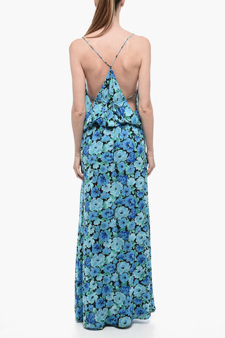 Abito Svasato in Chiffon con Fantasia Floreale