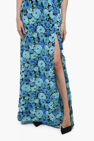 Abito Svasato in Chiffon con Fantasia Floreale