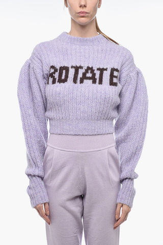 Logoed Pullover with Balloon Sleeve