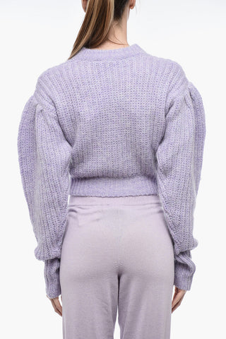 Logoed Pullover with Balloon Sleeve