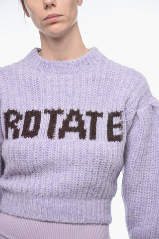 Logoed Pullover with Balloon Sleeve
