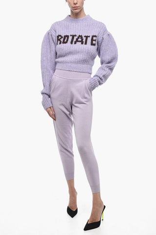Logoed Pullover with Balloon Sleeve