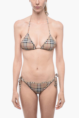 Set Bikini a Triangolo con Fantasia Tartan