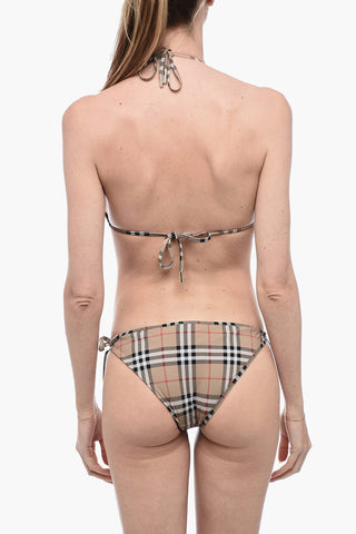 Set Bikini a Triangolo con Fantasia Tartan