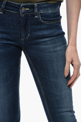 Stretch Cotton Skinny Fit Denims 11cm
