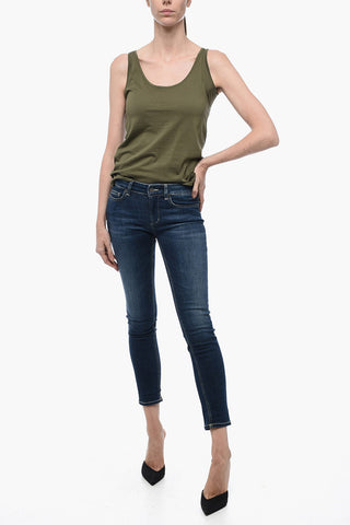 Stretch Cotton Skinny Fit Denims 11cm