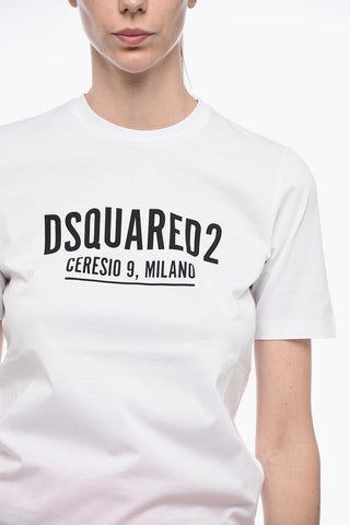 T-Shirt Girocollo CERESIO 9 con Logo Stampato