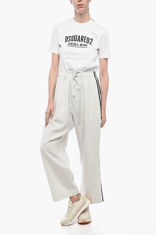 Loose Fit Sweatpants with Side Contrasting Bands