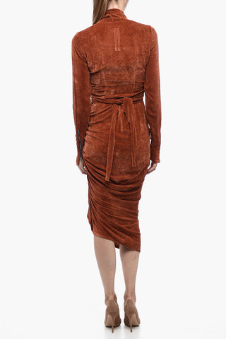 STROBE Velour Wrap Dress