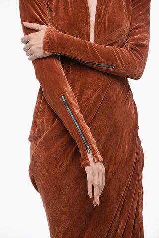 STROBE Velour Wrap Dress