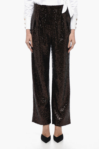 Pantaloni CLYDE a Gamba Ampia con Paillettes