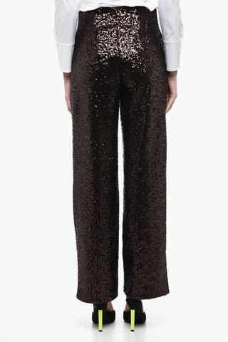 Pantaloni CLYDE a Gamba Ampia con Paillettes