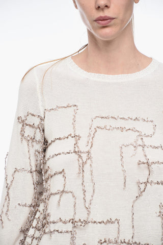 Maglia Svasata con Applicazione in Frange