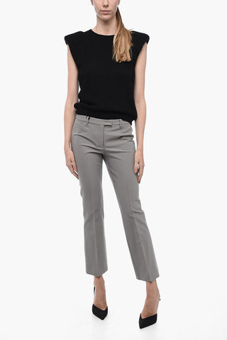 Maglia Smanicata con Spalline Imbottite