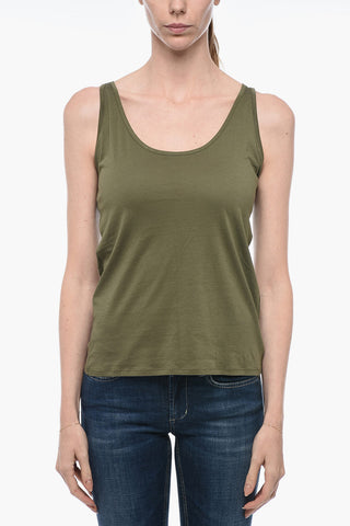 Tank Top in Cotone Monocromo