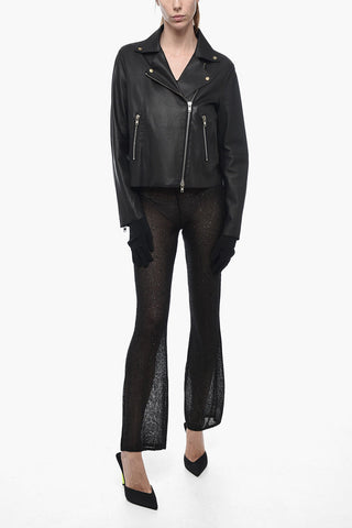 Leather IMPACT Biker Jacket with Zipped Pockets