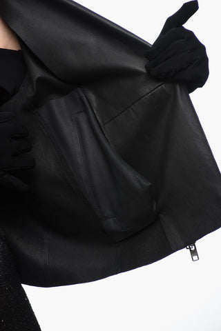 Leather IMPACT Biker Jacket with Zipped Pockets