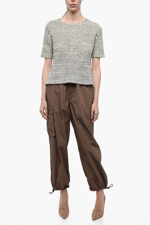 T-Shirt in Maglia con Cuciture Reverse