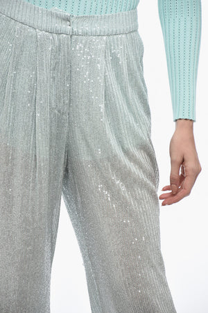 Mesh-Hose Mit Paillettenstickerei