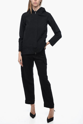 LAMINAR Nylon Windbreaker with Hidden Closure