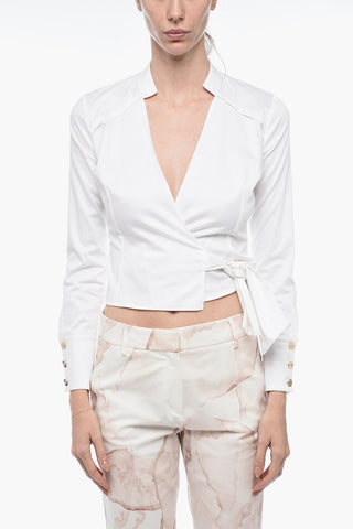 Cropped Fit DAILY Shirt with Wrap Design