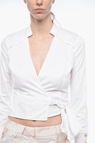 Cropped Fit DAILY Shirt with Wrap Design