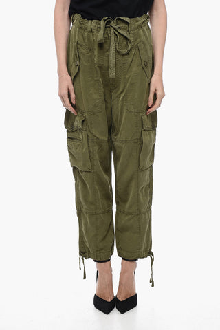 Pantaloni Cargo con Coulisse in Vita